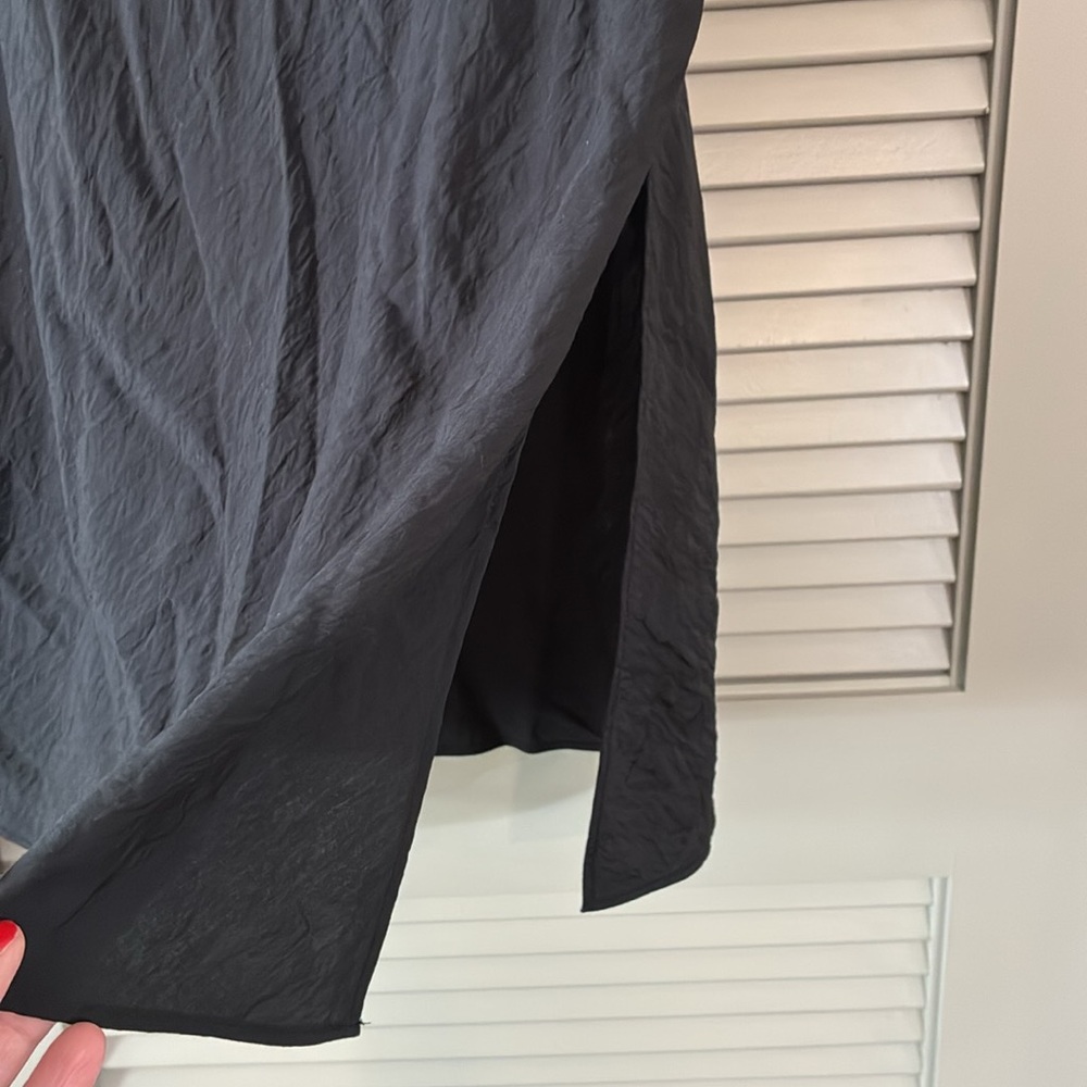 NWT Madewell Black Slip Skirt Sz 2 - Picture 3 of 6